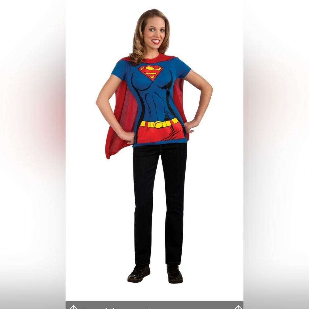 Rubie's Blue Superhero Tee with Red Cape